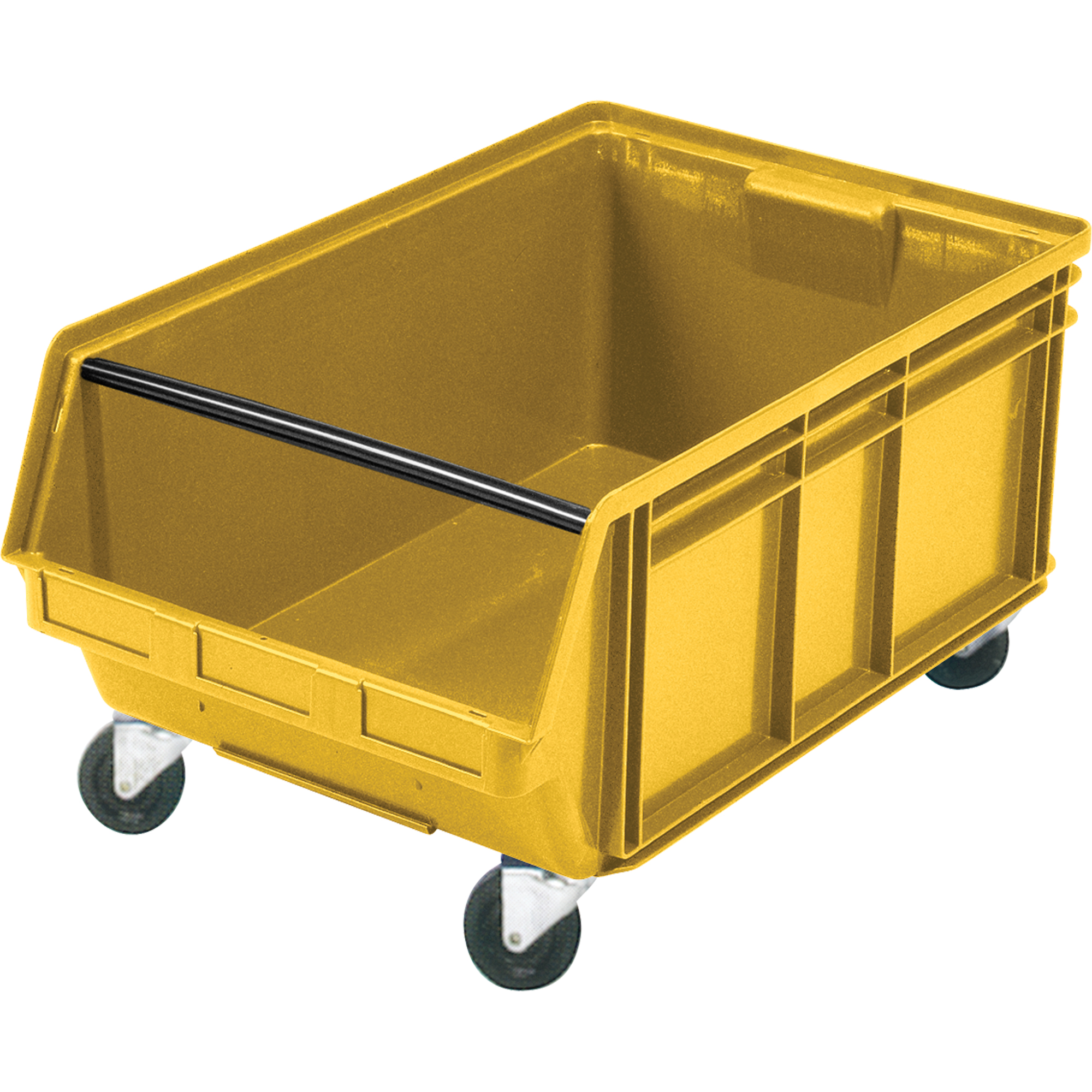 Bac géant empilable et mobile, 11-7/8" ha x 18-3/8" la x 29" p, Capacité de 150 lb, Jaune