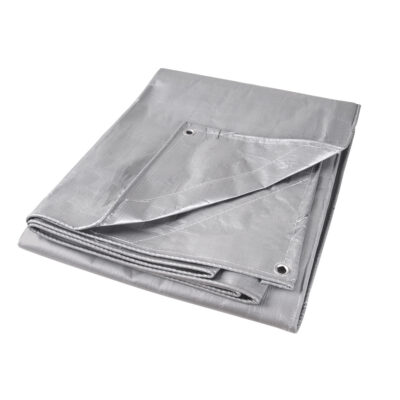 Bâche, Super robuste, Argent, 24' x 18' x 12 mils