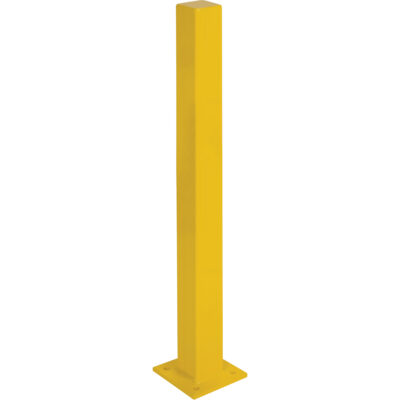 Butoirs robustes, Acier, 48" h x 4" la, Jaune