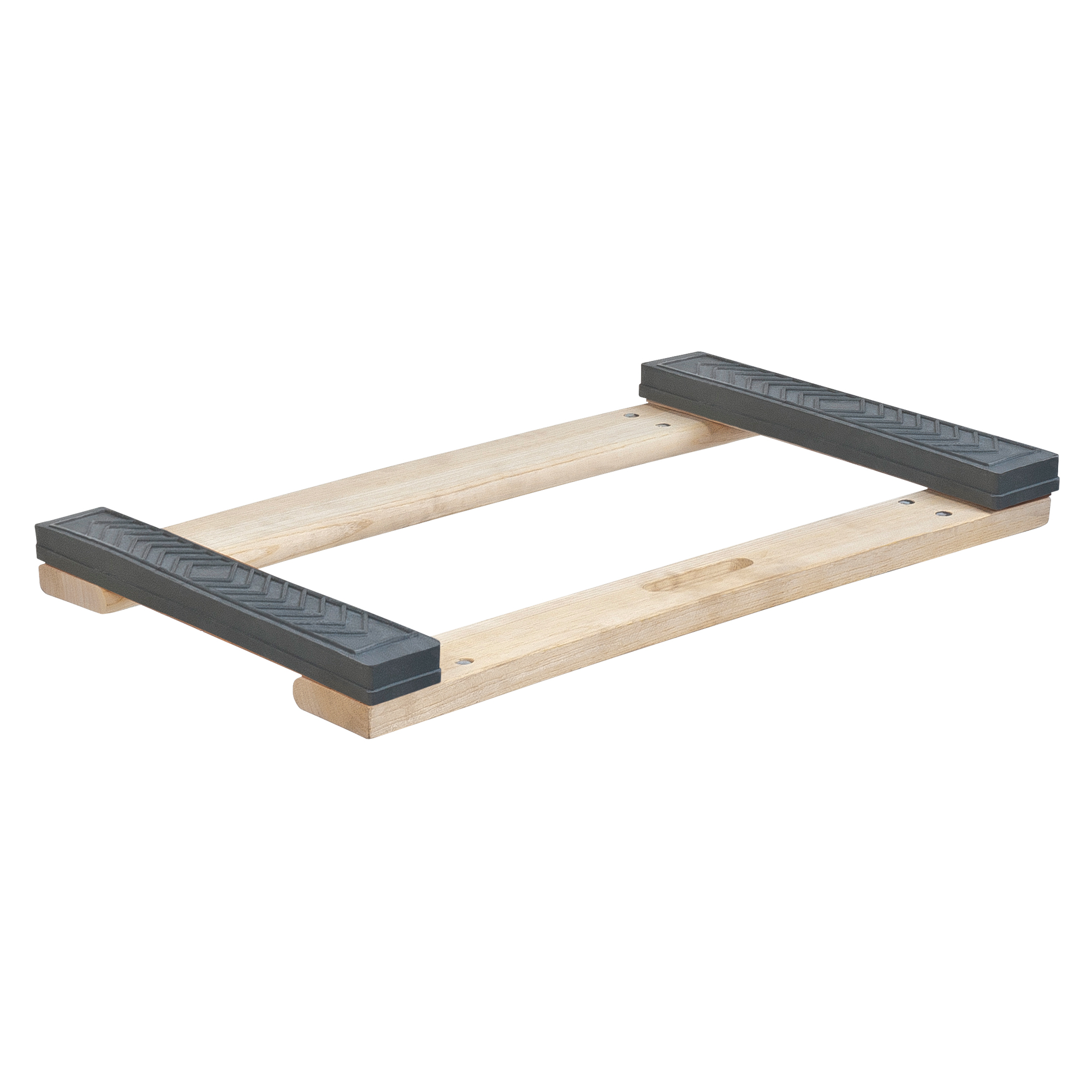 Cadre de socle roulant en bois dur à bouts avec caoutchouc, Cadre en Bois, 18" la x 30" p x 1,5" h, Capacité de 900 lb