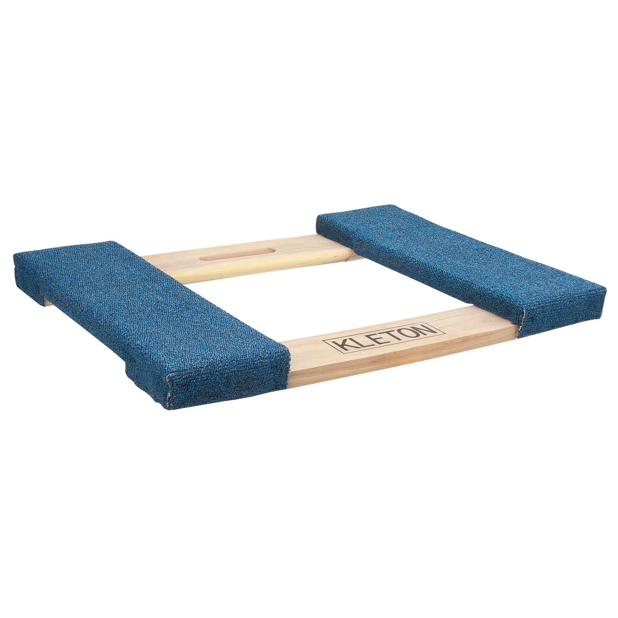 Cadre de socle roulant en bois dur à bouts avec tapis, Cadre en Bois, 18" la x 24" lo, Capacité 900 lb