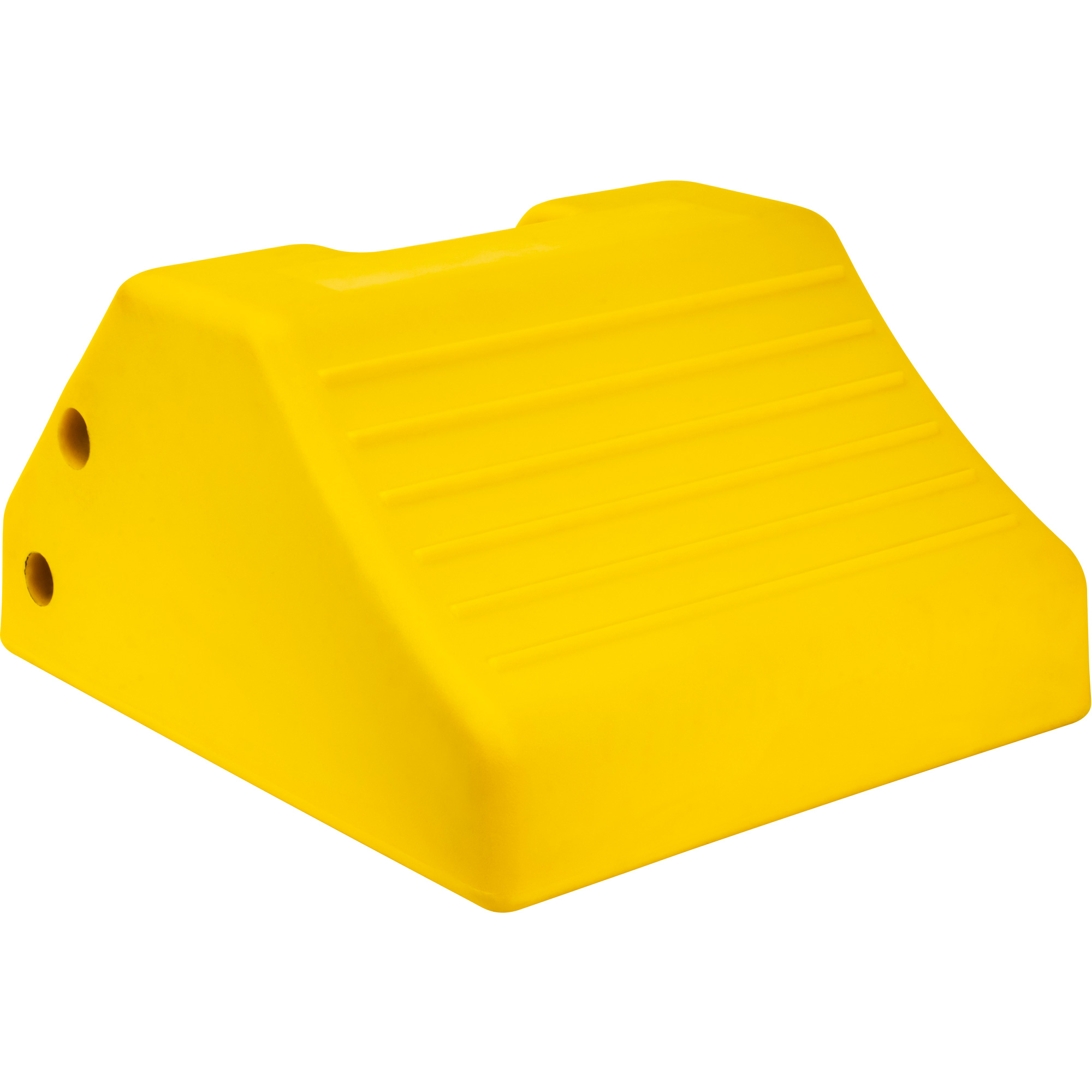 Cale de roue robustes, Uréthane, Jaune, 15-1/2" la x 17-7/10" p x 10" h
