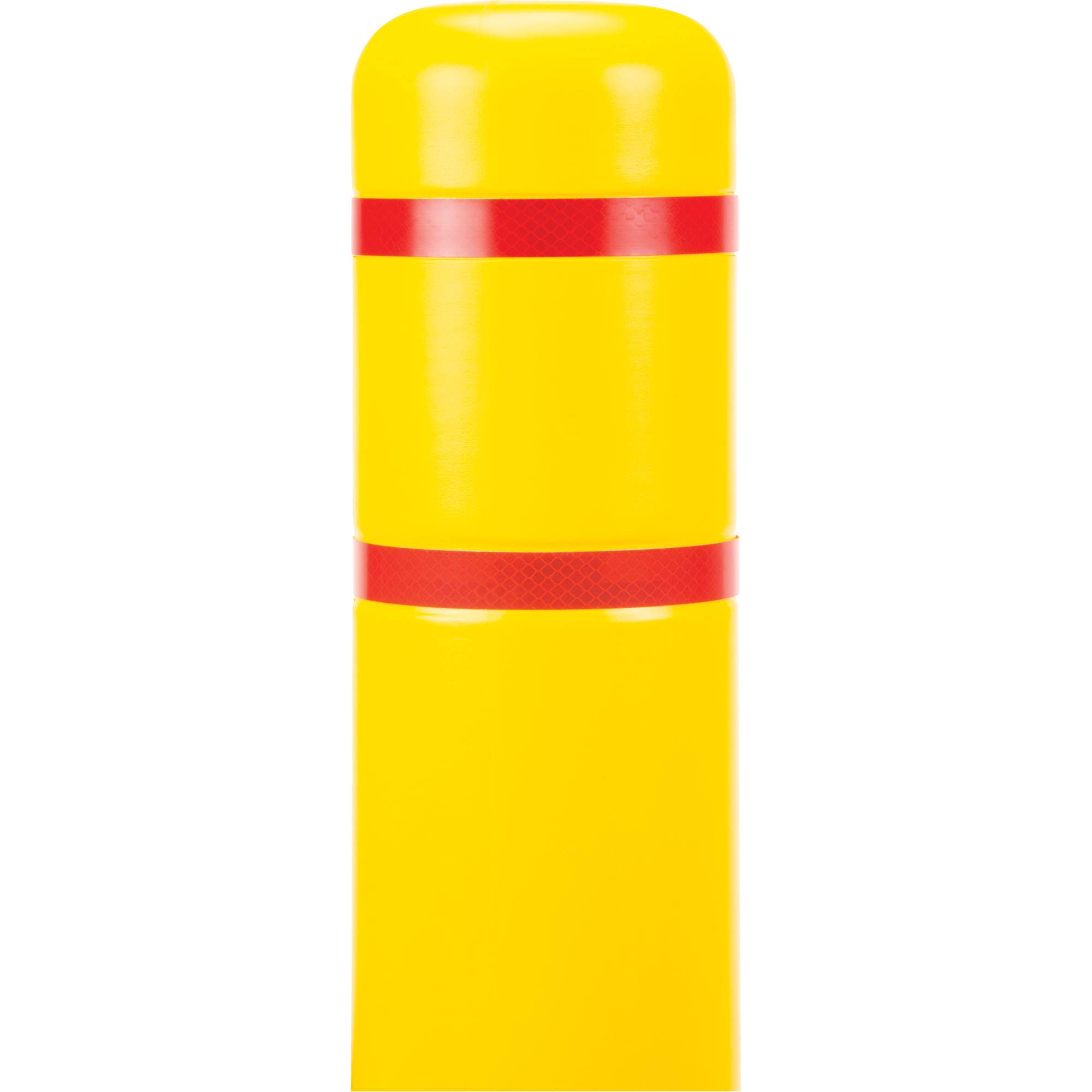 Capuchon en polyéthylène pour borne de protection, 4-1/2" dia. x 52" l, Rouge/Jaune – Image 3