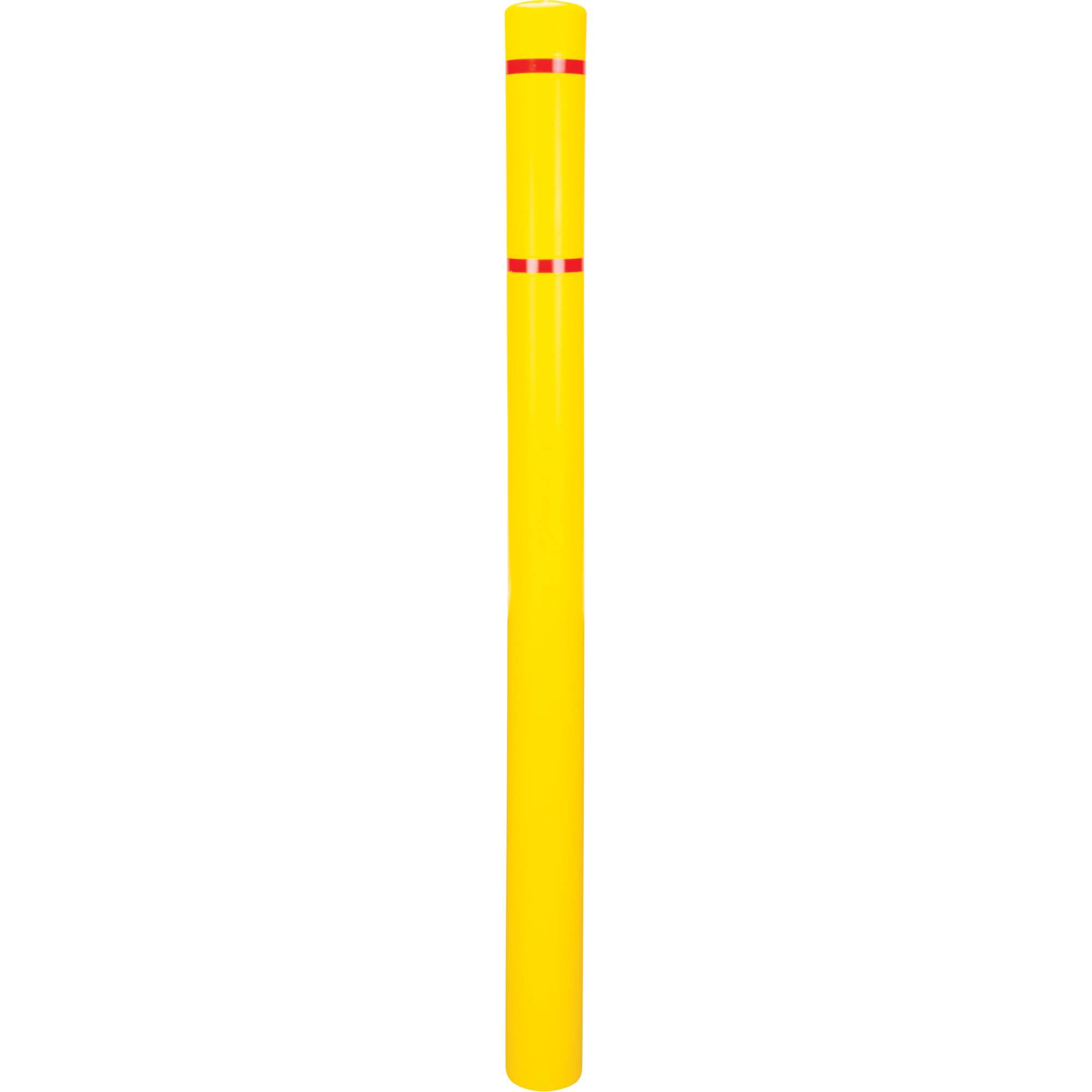 Capuchon en polyéthylène pour borne de protection, 4-1/2" dia. x 64" l, Rouge/Jaune