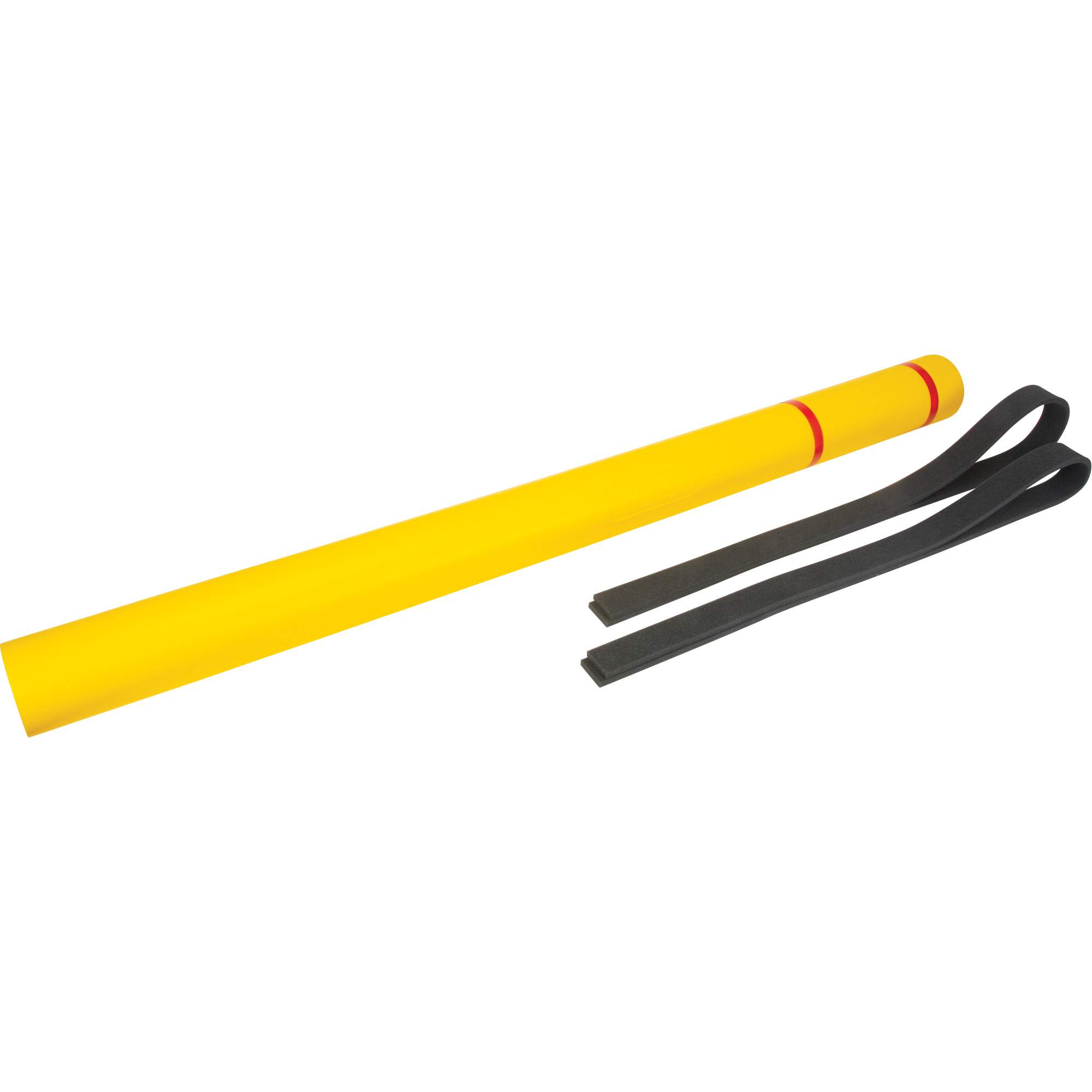 Capuchon en polyéthylène pour borne de protection, 4-1/2" dia. x 64" l, Rouge/Jaune – Image 2