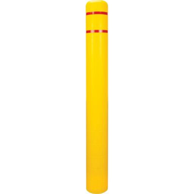 Capuchon en polyéthylène pour borne de protection, 6-5/8" dia. x 60" l, Rouge/Jaune