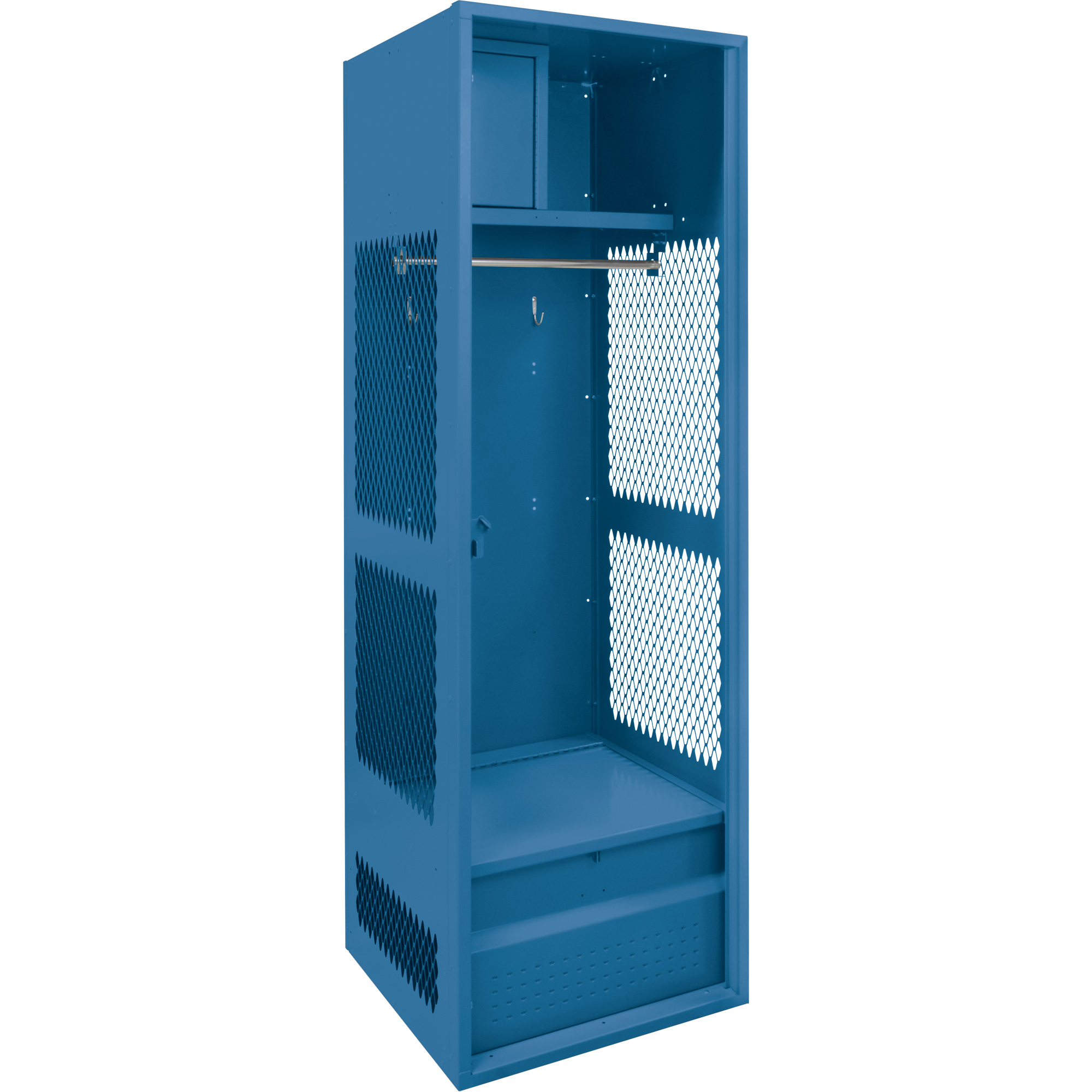 Casier pour équipement, Acier, 24" la x 24" p x 72" h, Bleu foncé