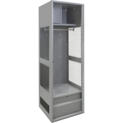 Casier pour équipement, Acier, 24" la x 24" p x 72" h, Gris