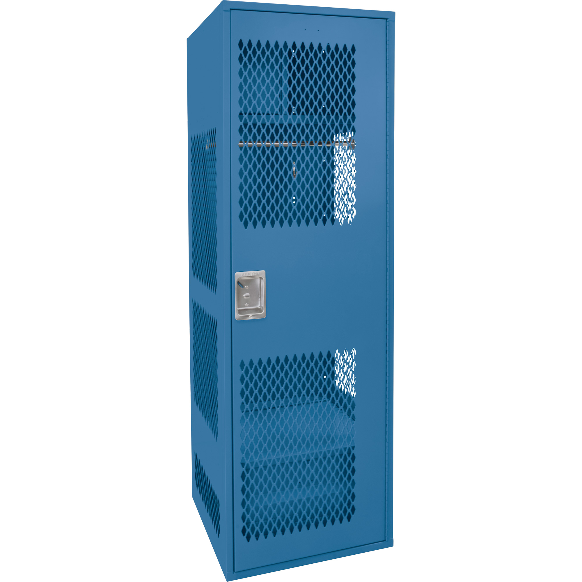 Casier pour équipement avec porte, Acier, 24" la x 24" p x 72" h, Bleu foncé