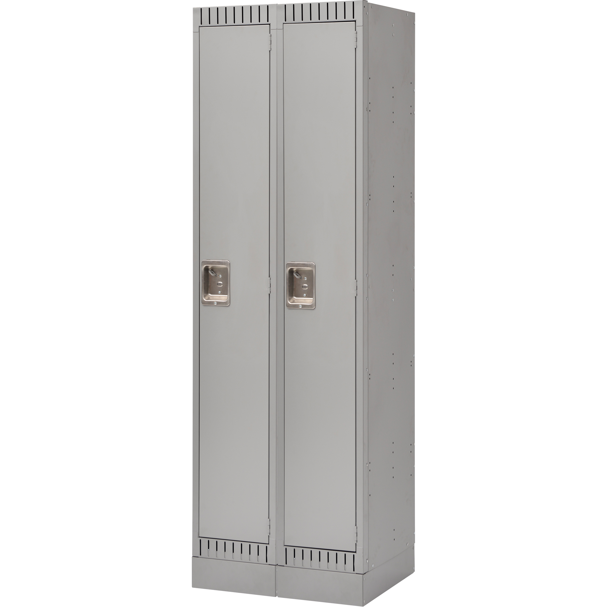 Casiers assemblés, Bloc de 2, 24" x 18" x 72", Acier, Gris, Rivet (assemblé)