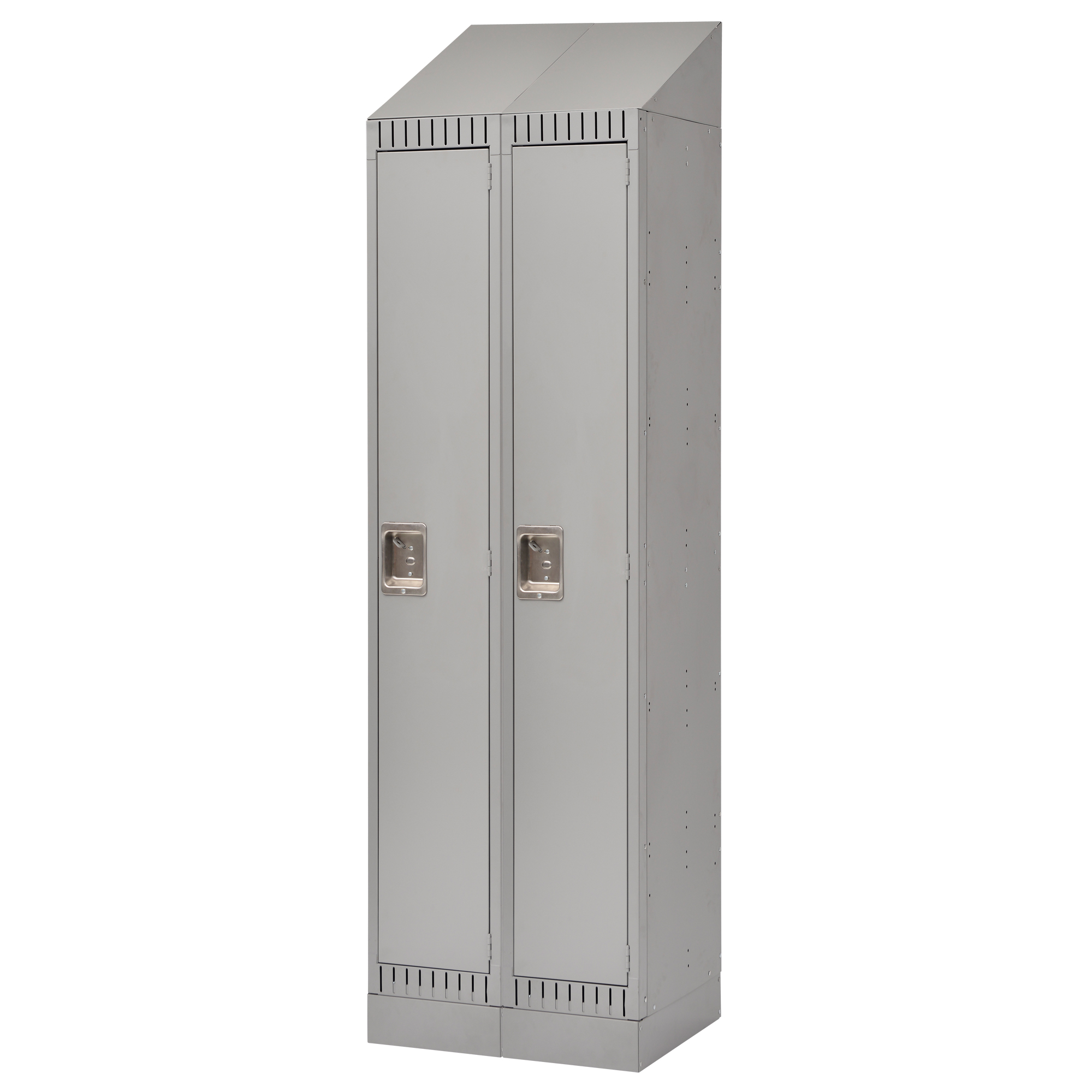 Casiers assemblés, Bloc de 2, 24" x 18" x 72", Acier, Gris, Rivet (assemblé)