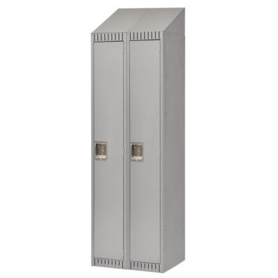 Casiers assemblés, Bloc de 2, 24" x 18" x 82", Acier, Gris, Rivet (assemblé)