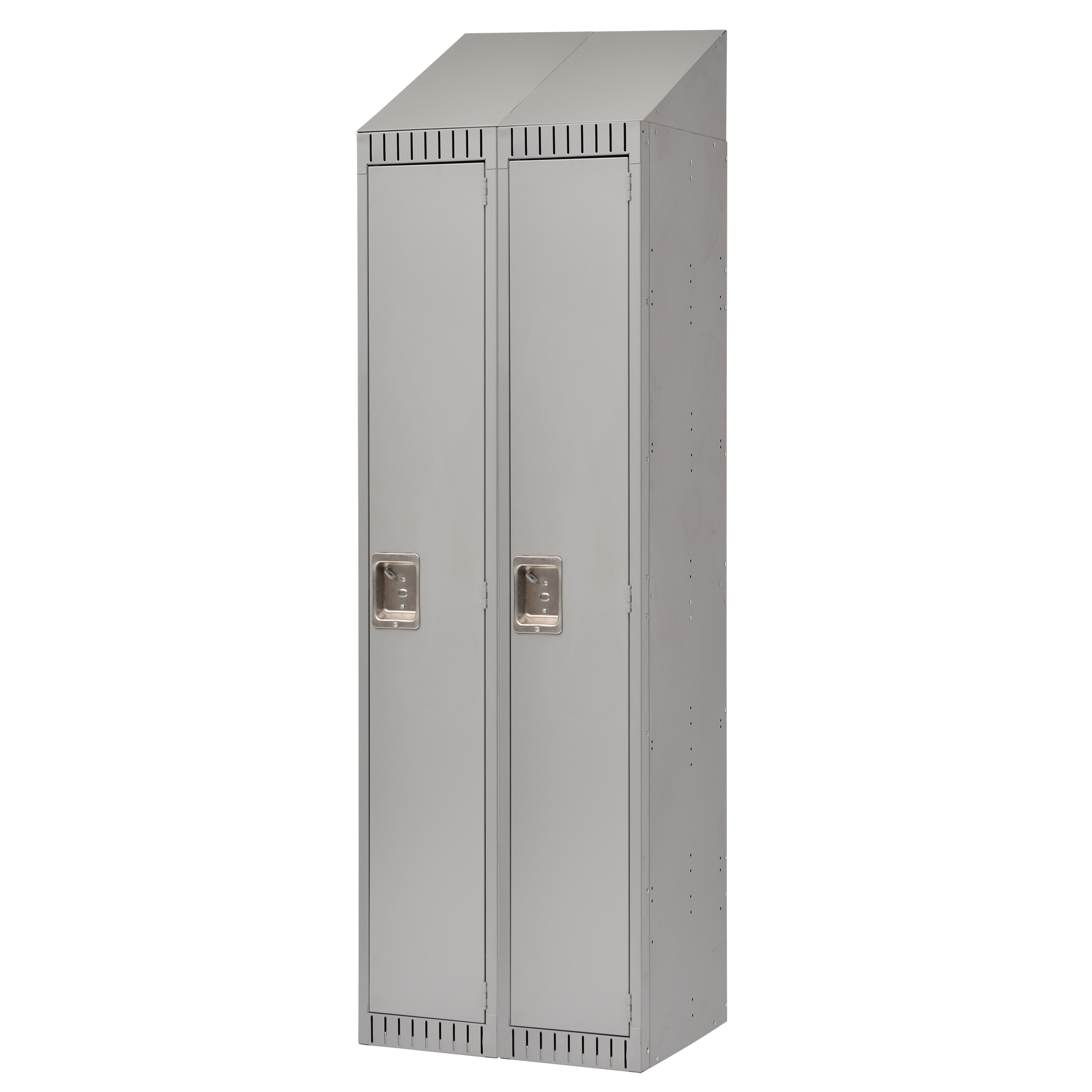 Casiers assemblés, Bloc de 2, 24" x 18" x 82", Acier, Gris, Rivet (assemblé)
