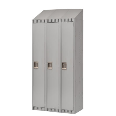 Casiers assemblés, Bloc de 3, 36" x 18" x 82", Acier, Gris, Rivet (assemblé)