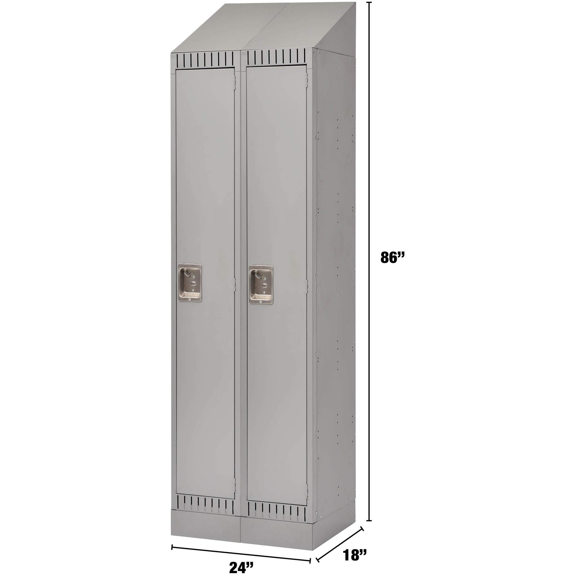 Casiers, Bloc de 2, 24" x 18" x 86", Acier, Gris, Démonté – Image 2
