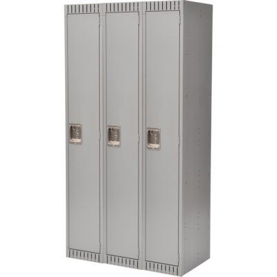 Casiers, Bloc de 3, 36" x 18" x 72", Acier, Gris, Démonté