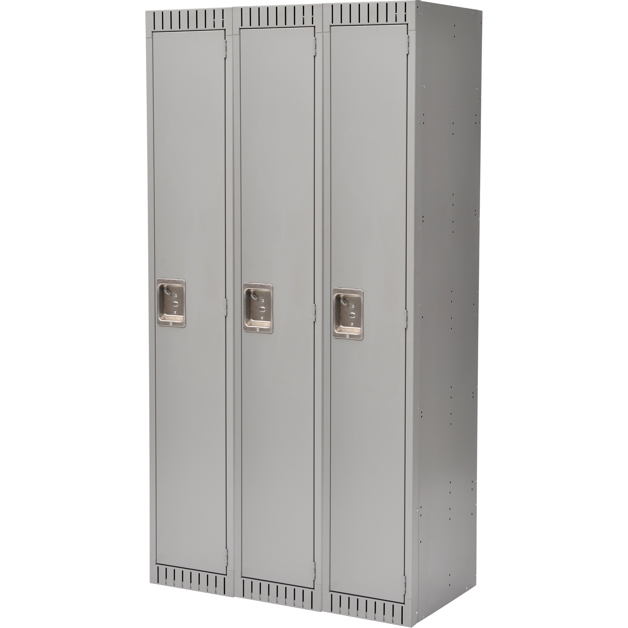 Casiers, Bloc de 3, 36" x 18" x 72", Acier, Gris, Démonté