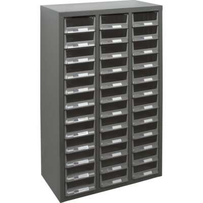 Casiers pour pièces KPC-100 , Acier galvanisé, 36 tiroirs, 23" x 11-2/5" x 36-9/10", Gris