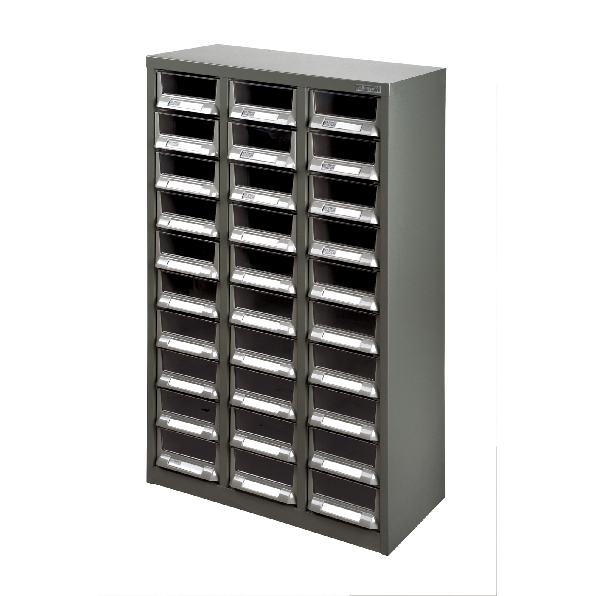 Casiers pour pièces KPC-200, Acier galvanisé, 30 tiroirs, 21-3/10" x 10-2/5" x 36-9/10", Gris