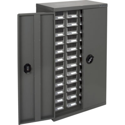 Casiers pour pièces KPC-400, Acier galvanisé, 48 tiroirs, 22-3/5" x 10-4/5" x 36-9/10", Gris