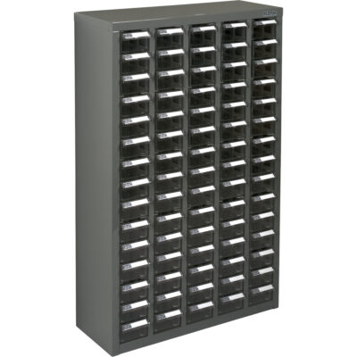 Casiers pour pièces KPC-600, Acier galvanisé, 75 tiroirs, 23-1/10" x 8-7/10" x 36-9/10", Gris