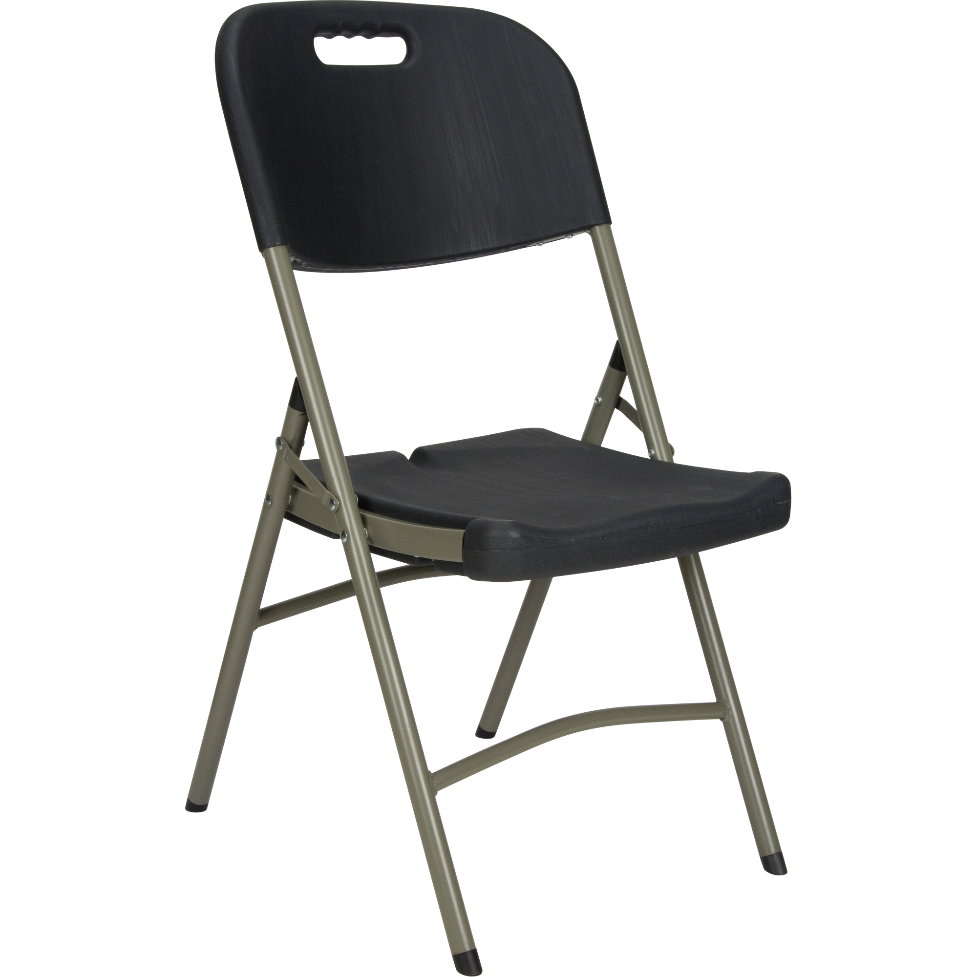 Chaise pliante, Polyéthylène, Noir, Capacité 350 lb