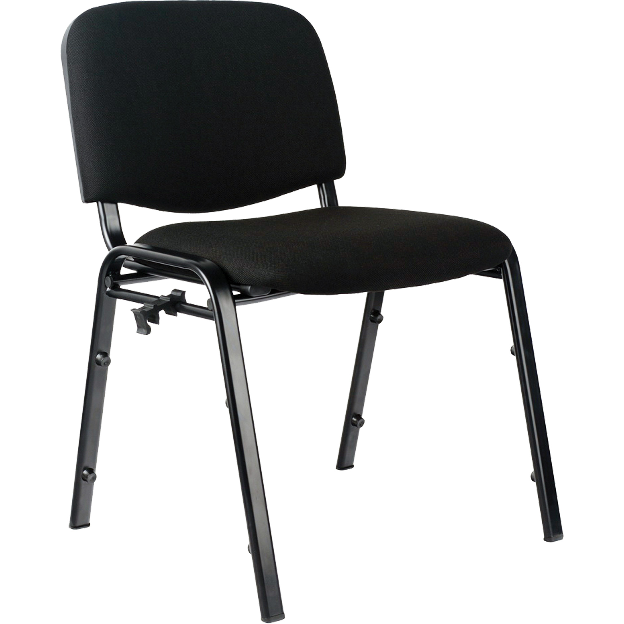Chaises empilables, Tissu, Hauteur 32", Capacité 250 lb, Noir