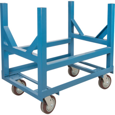 Chariot à berceaux pour tuyaux et barres, 24" lo x 24" la x 34" h, Capacité de 2500 lb, Roue Polyuréthane