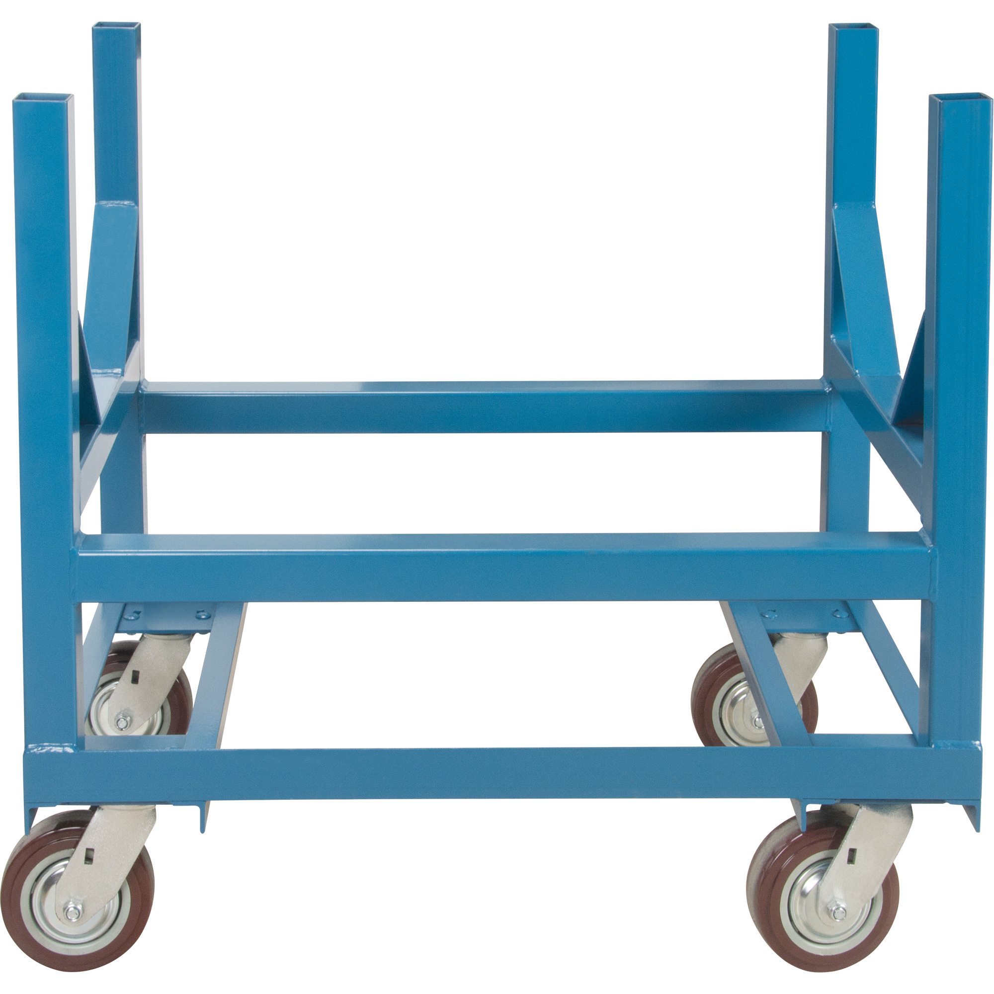 Chariot à berceaux pour tuyaux et barres, 24" lo x 24" la x 34" h, Capacité de 2500 lb, Roue Polyuréthane – Image 2
