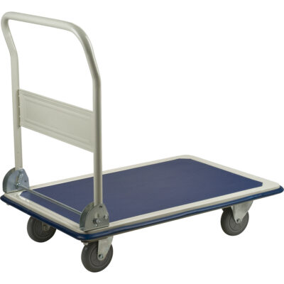Chariot à plateforme avec poignée pliante, Acier, 400 lb, 29" lo x 19" la, Hauteur 33"