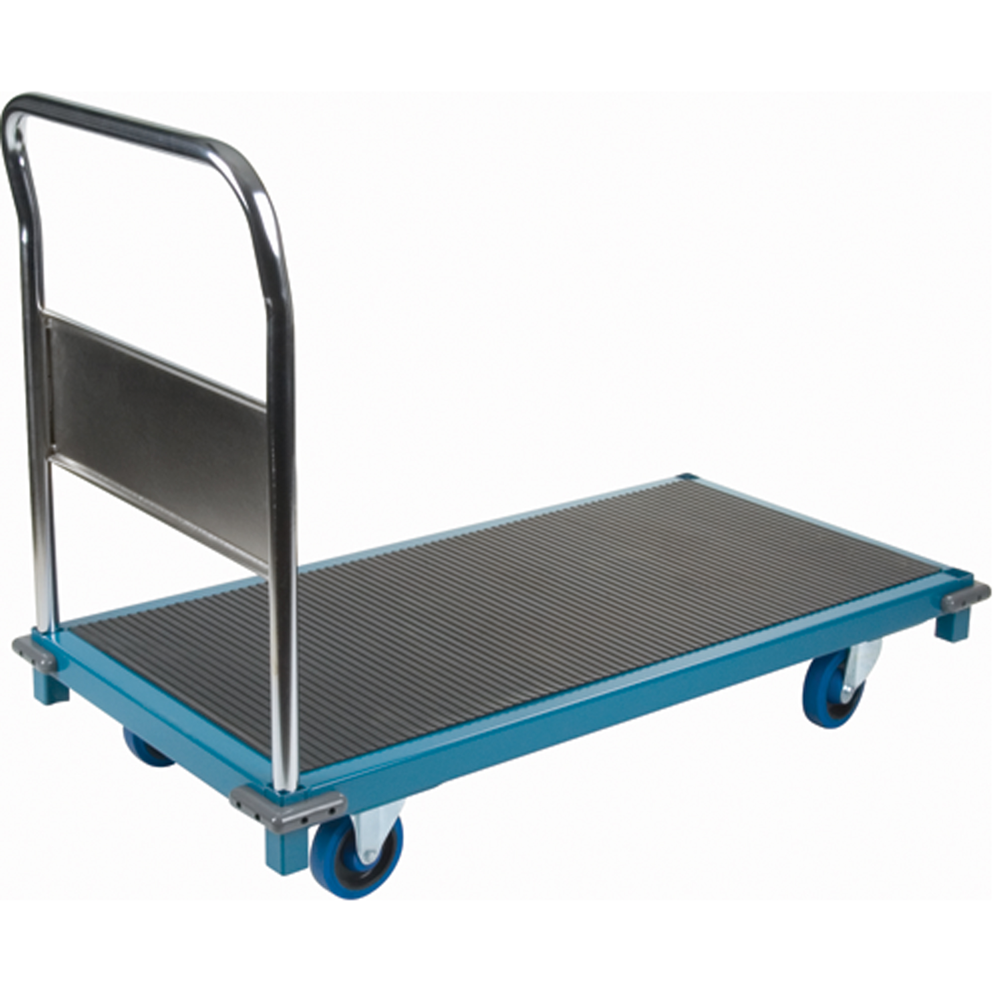 Chariot à plateforme commercial de luxe, 48" lo x 24" la x Capacité 1000 lb, Roues en Caoutchouc
