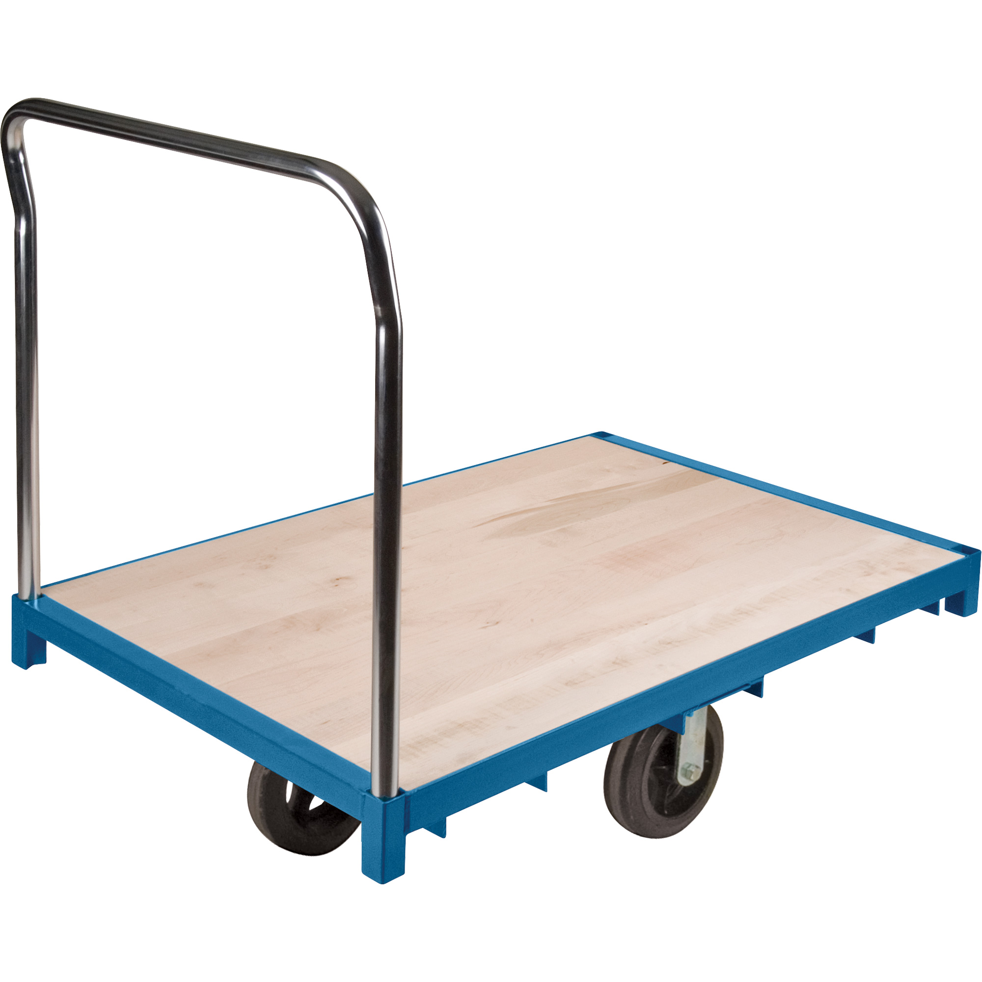 Chariot à plateforme robuste, 48" lo x 24" la x Capacité 2000 lb, Roues en Caoutchouc