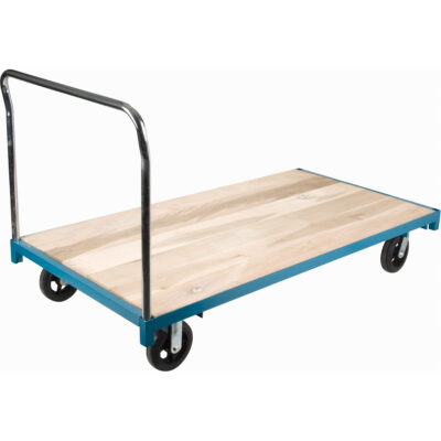 Chariot à plateforme robuste, 72" lo x 36" la x Capacité 2000 lb, Roues en Caoutchouc