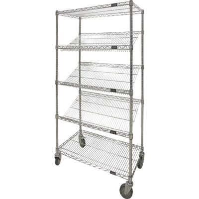 Chariot à tablettes inclinées, Tiers 5, 18" la x 69" h x 48" p