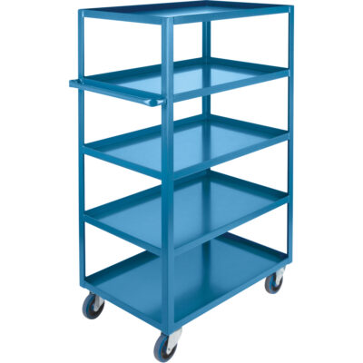 Chariot à tablettes robuste, 5 Tiers, 18" la x 61" h x 33" p, Capacité 1200 lb