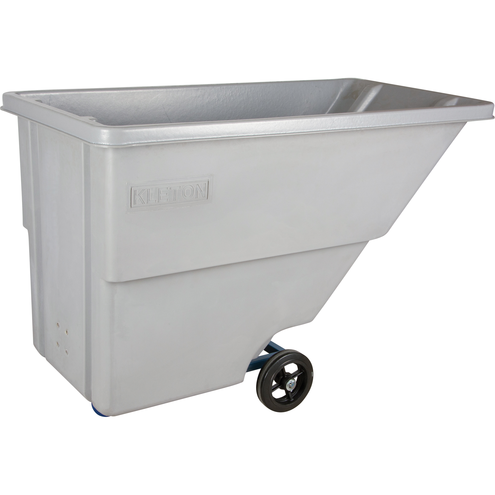 Chariot basculeur en acier, Polyéthylène, 0,625 vg³, Capacité de charge de 500 lb