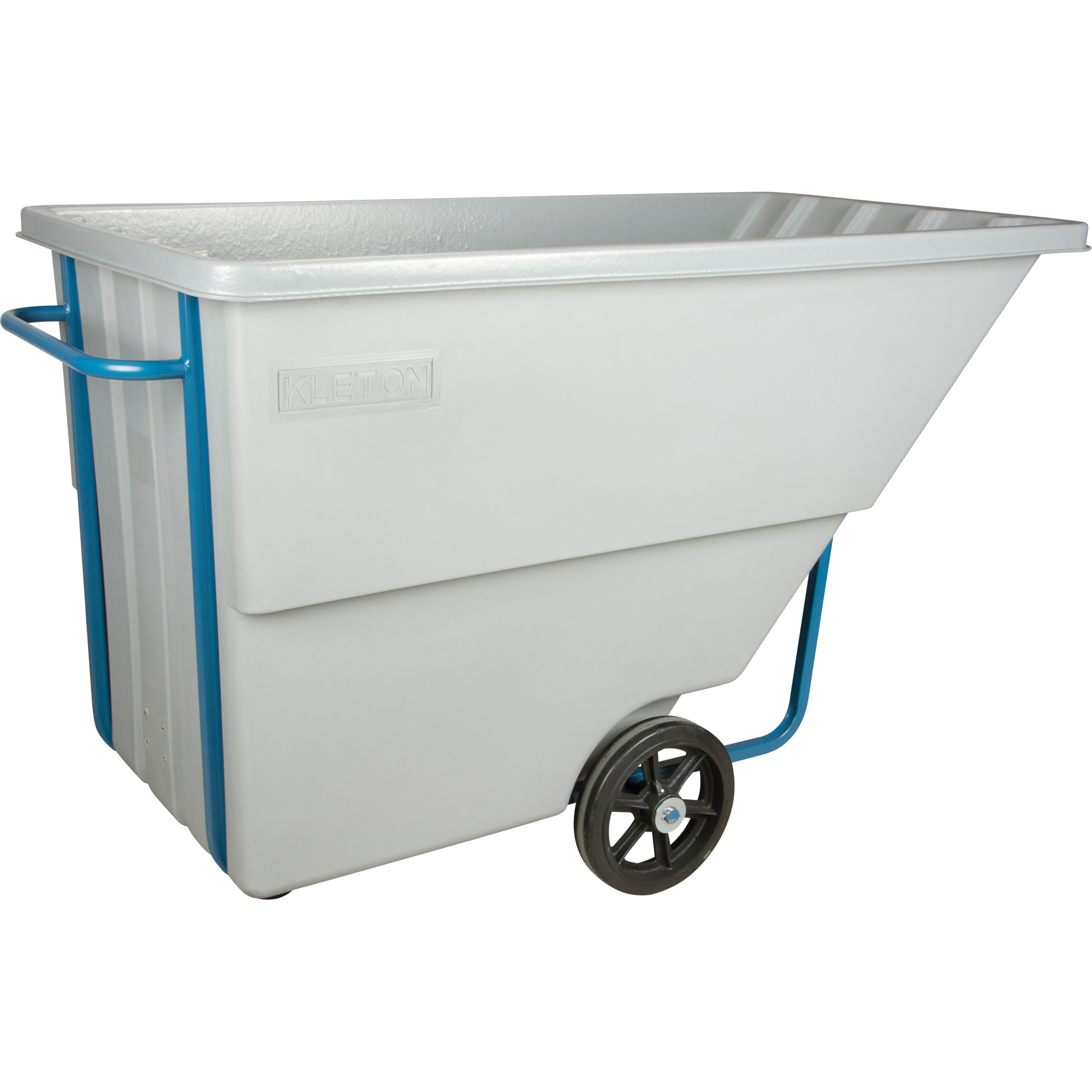 Chariot basculeur en acier, Polyéthylène, 1,1 vg³, Capacité de charge de 1250 lb