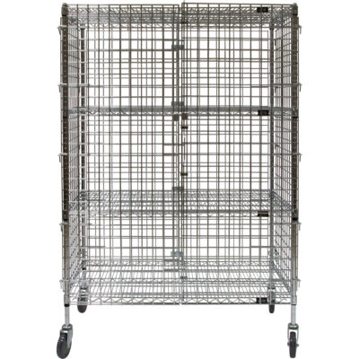 Chariot de sécurité, Chromé, 48" x 69" x 24", Capacité 500 lb