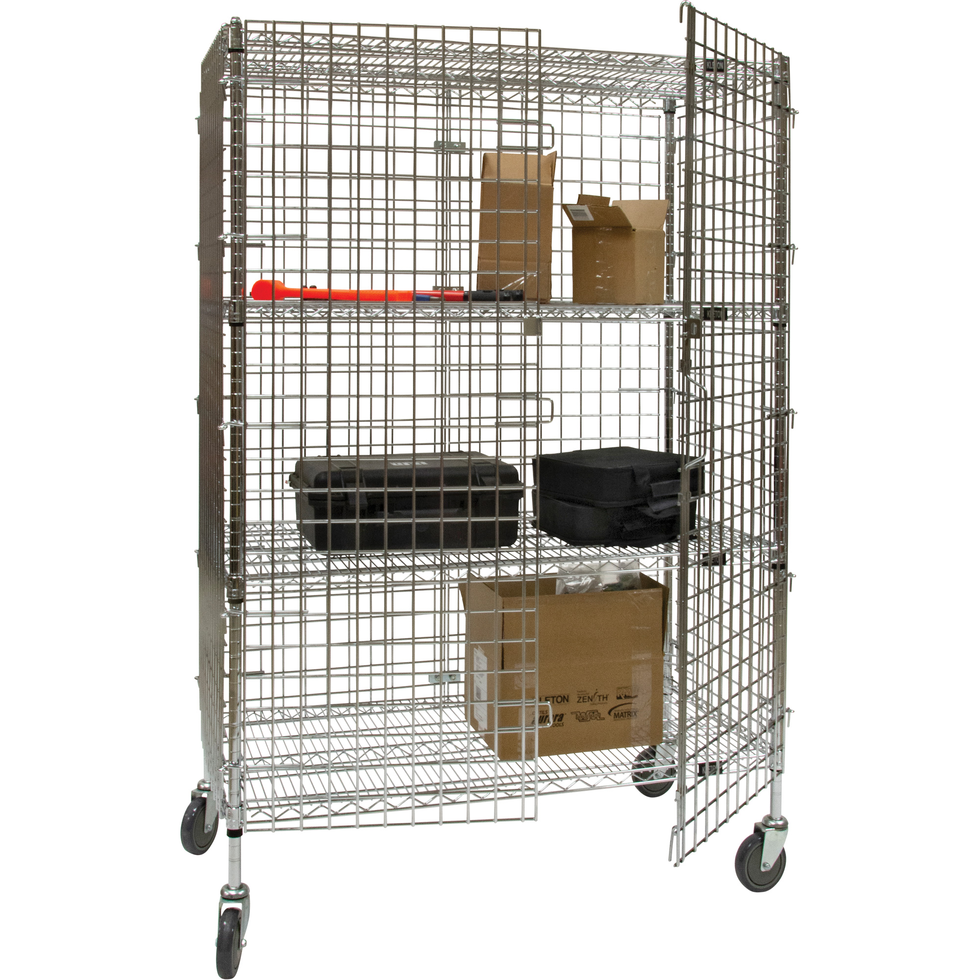 Chariot de sécurité, Chromé, 60" x 69" x 24", Capacité 500 lb – Image 8