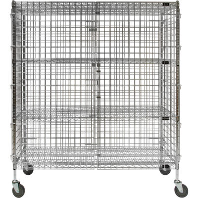 Chariot de sécurité, Chromé, 60" x 69" x 24", Capacité 500 lb