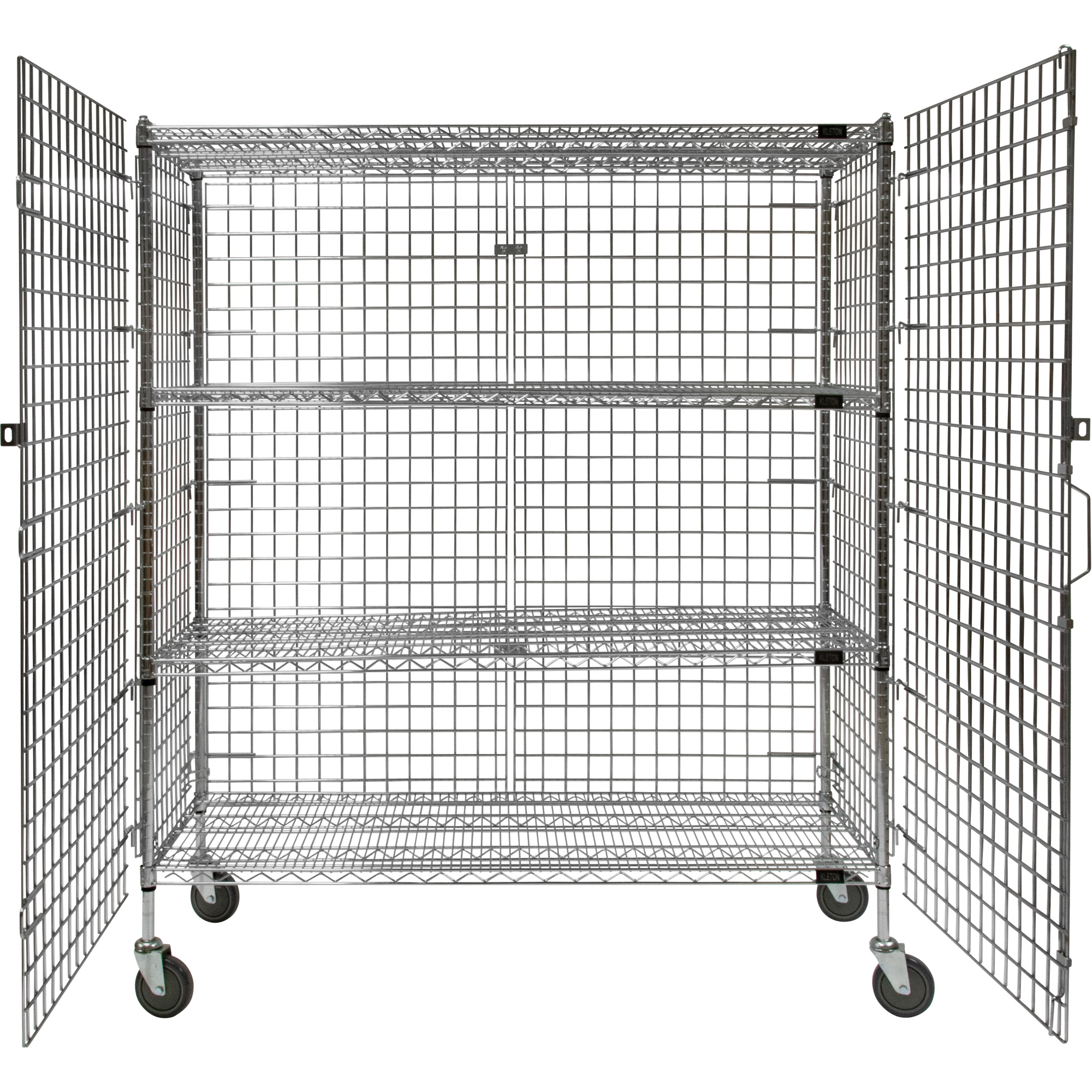Chariot de sécurité, Chromé, 60" x 69" x 24", Capacité 500 lb – Image 2