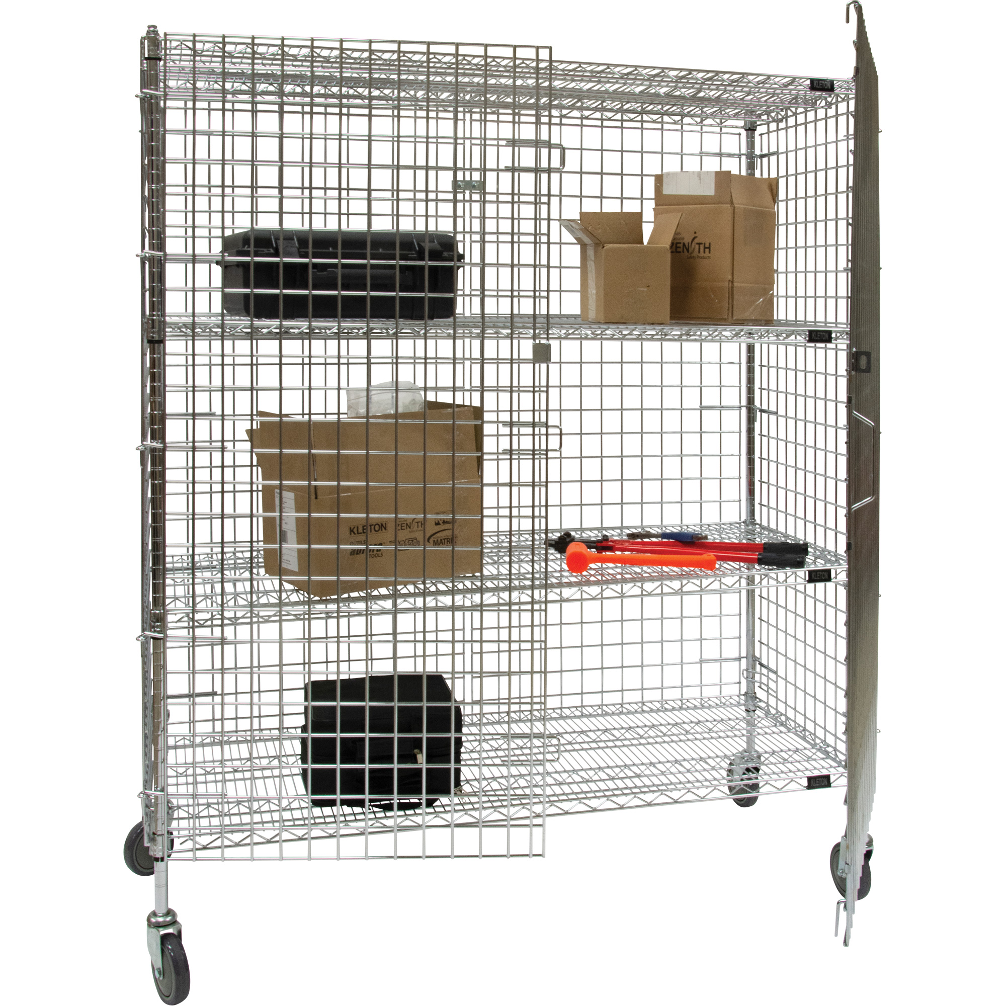 Chariot de sécurité, Chromé, 60" x 69" x 24", Capacité 500 lb – Image 6