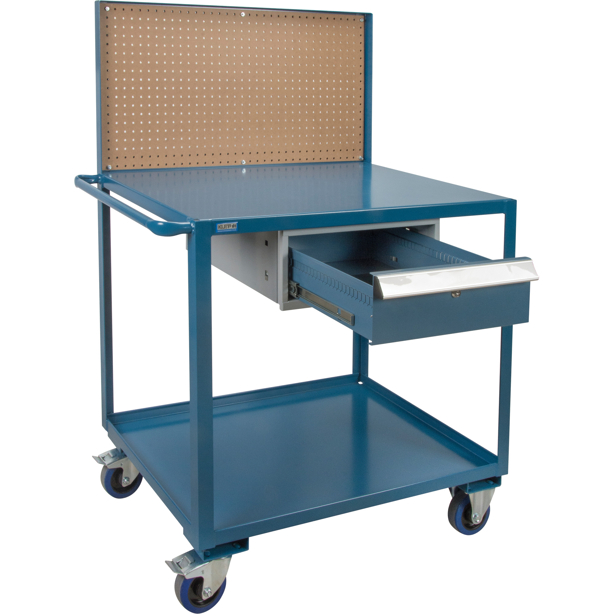 Chariot de service mobile, 2 Tiers, 24" la x 57" h x 40" p, Capacité 1200 lb – Image 3