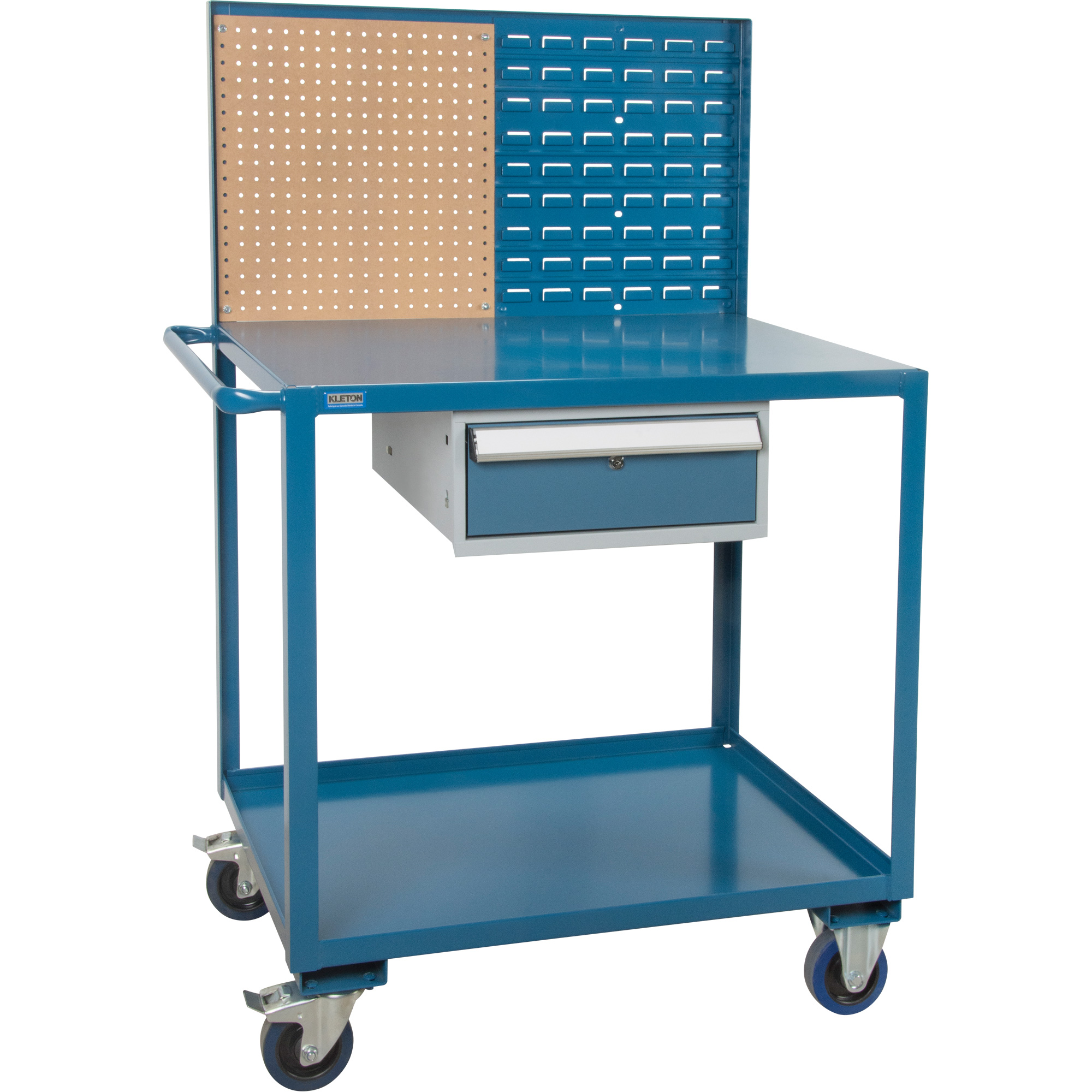 Chariot de service mobile, 2 Tiers, 24" la x 57" h x 40" p, Capacité 1200 lb
