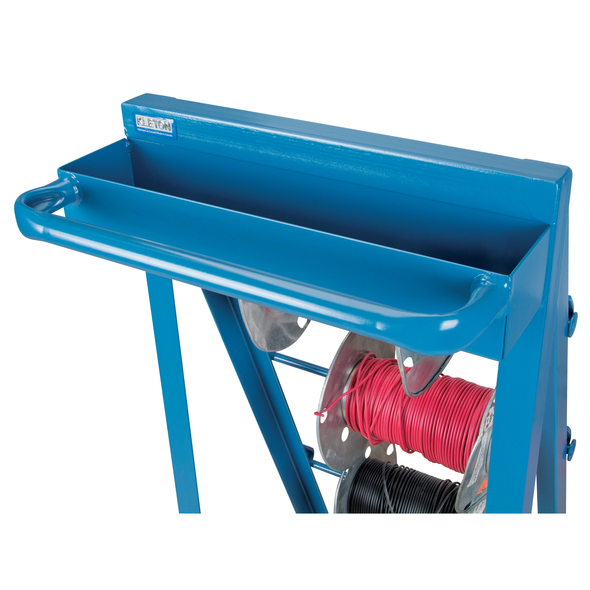 Chariot portatif pour matériaux bobinés, Acier, 4 Montants, 24-1/2" la x 49" h x 23" p, Capacité de 400 lb – Image 2