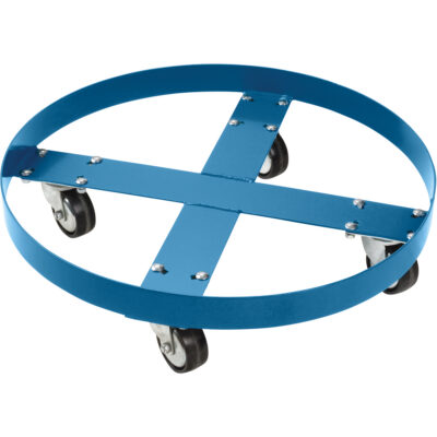 Chariot pour baril, Acier, Capacitée 750 lb, Diamètre 24", Roue en Polyoléfine