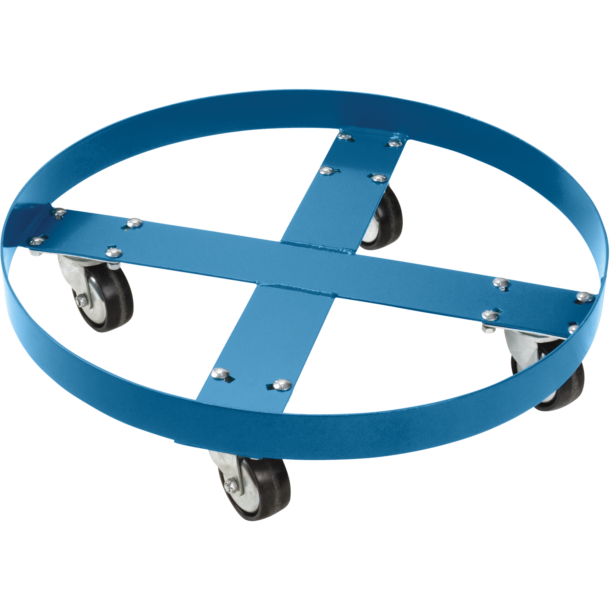 Chariot pour baril, Acier, Capacitée 750 lb, Diamètre 24", Roue en Polyoléfine