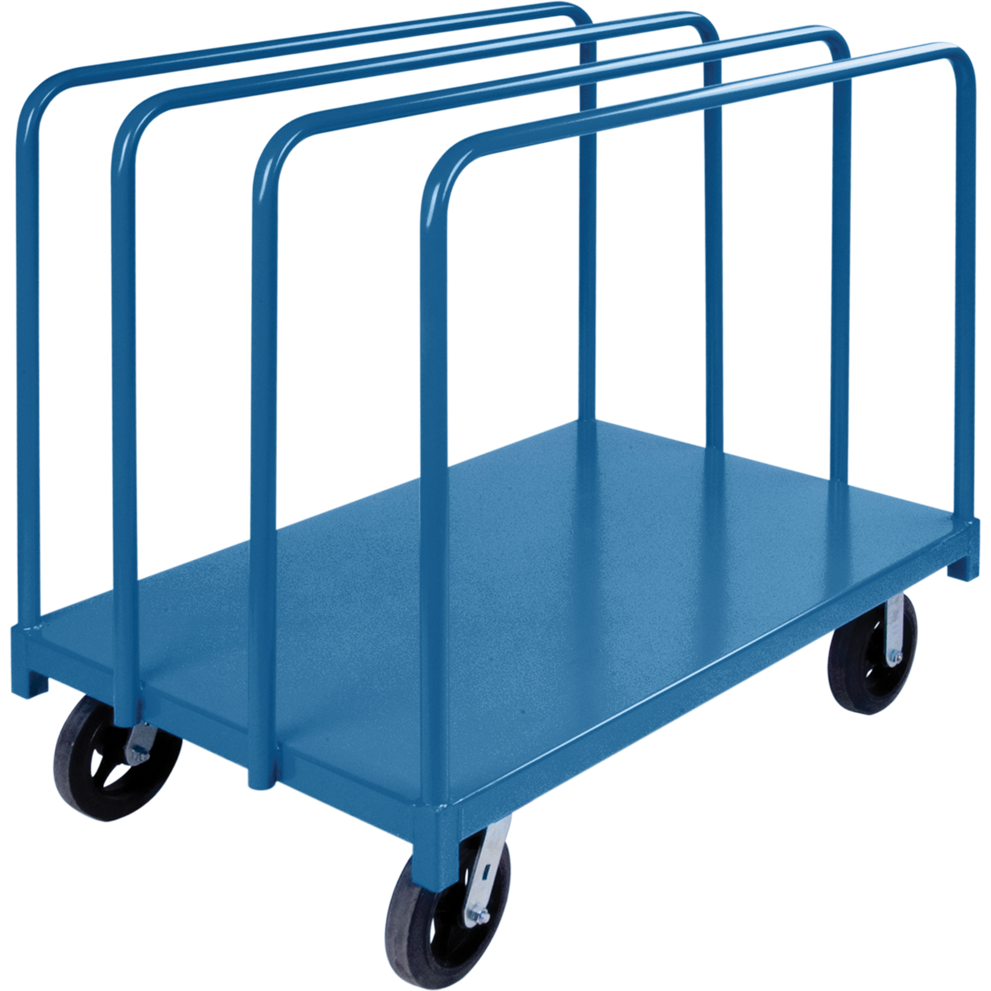 Chariot robuste pour transport de panneaux avec rails à palier unique, 48" x 30" x 45", Capacité 2000 lb
