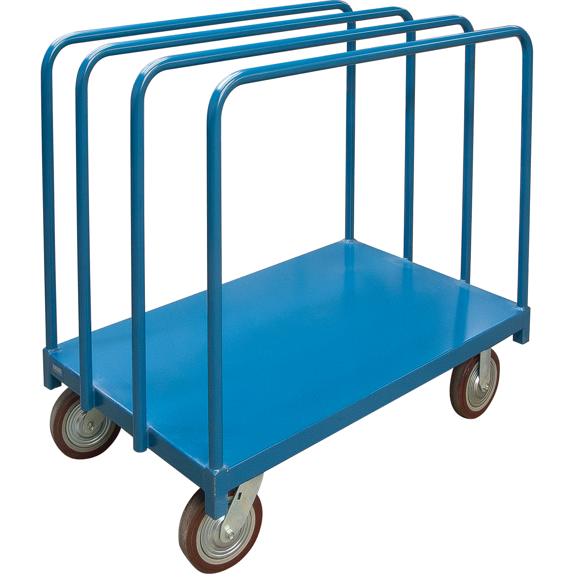 Chariot robuste pour transport de panneaux avec rails à palier unique, 48" x 30" x 45", Capacité 2500 lb