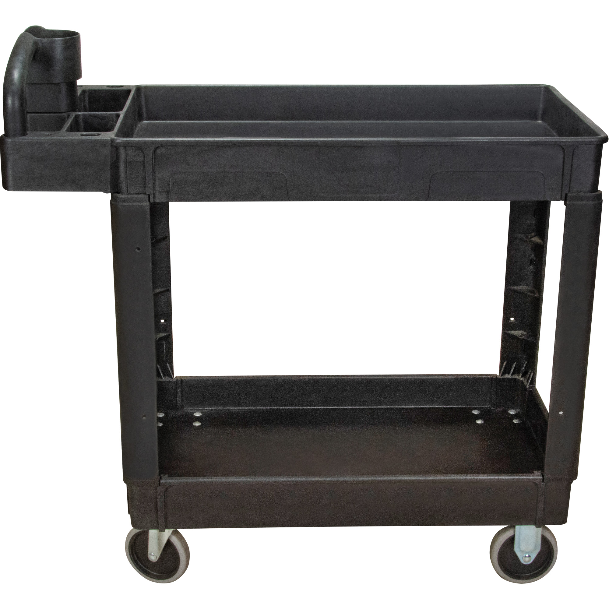 Chariot utilitaire, 2 tiers, 17-1/8" x 33-1/2" x 37-5/8", Capacité 550 lb